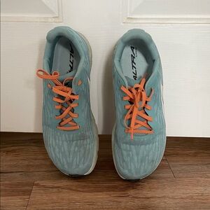 Altra Blue Sneakers with Orange Accents